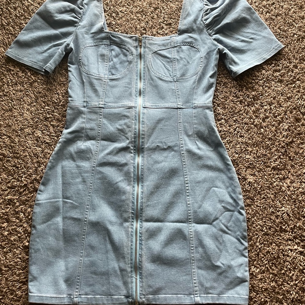 Denim short dress